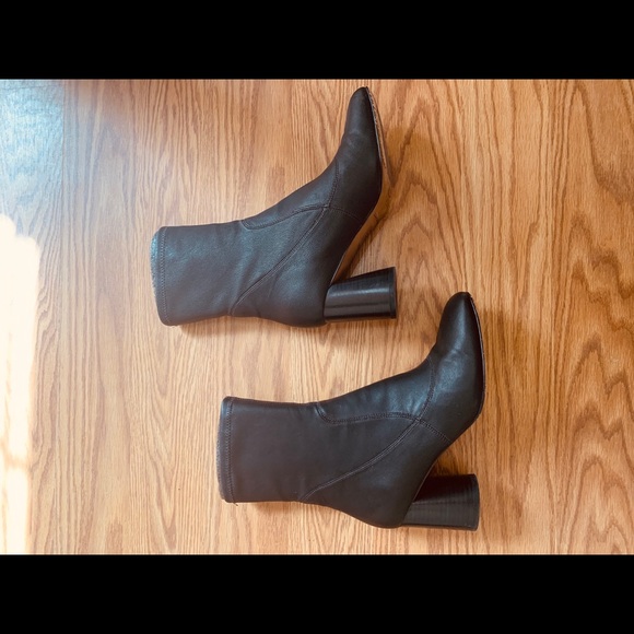 Leather Heeled Minimalist Boots by Donald/Pliner - Picture 8 of 12